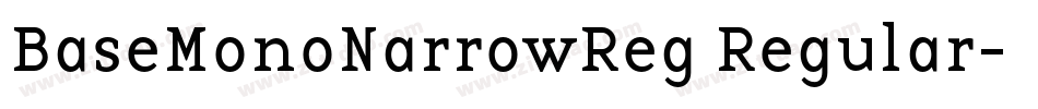 BaseMonoNarrowReg Regular字体转换